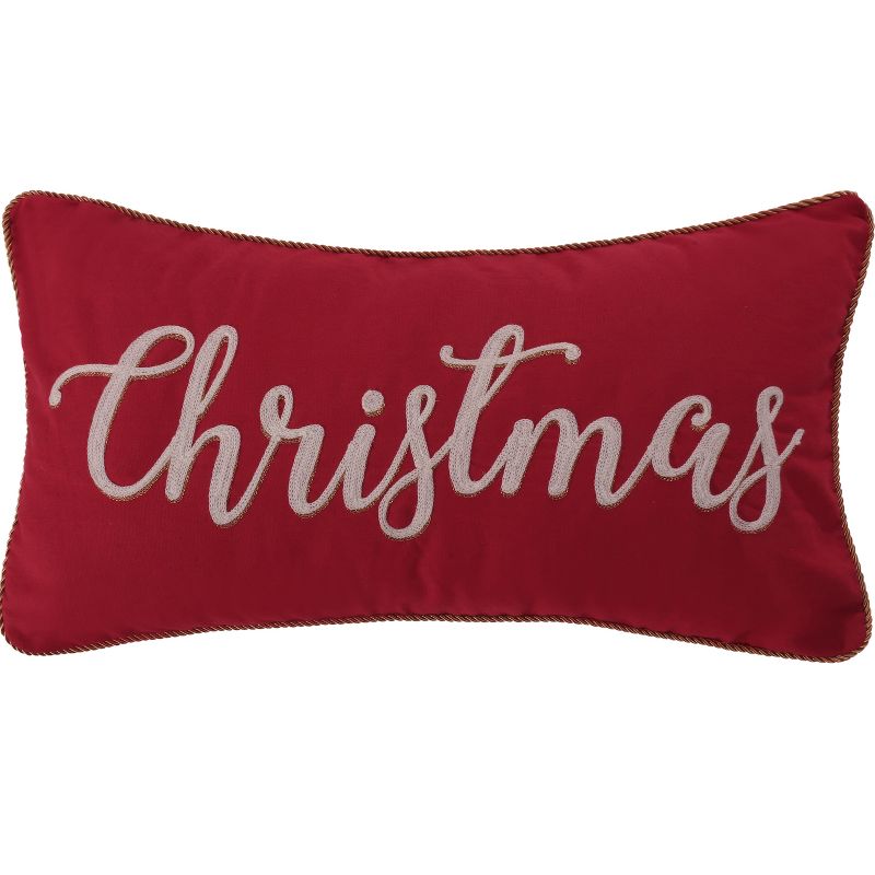 Yuletide Holiday Decorative Pillow Red - Levtex Home, 1 of 6