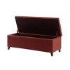 CAVINAS Polyester Storage Ottoman Bench with Button Tufted,Upholstered Storage Ottoman,Storage Benches for Living Room,Bedroom - 2 of 4