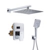 CASAINC 3-Spray Patterns 9.8 in. Wall mount shower system with dual shower heads - 2 of 4