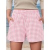 Shorts for Women Summer Casual Lounge Beach Bottoms Pajama Plaid Boxer Shorts - 3 of 4