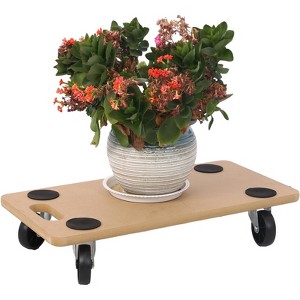 Moving Dolly with 4 Wheels, Heavy Duty Wood Rolling Mover for Piano Couch Fridge Securely Holds, 500 Lbs Flat Dolly Cart for Storage Containers - 1 of 4