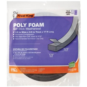 Frost King - Poly Foam Weather Seal - For Doors and Windows - Charcoal - 17 ft. - 1 of 1