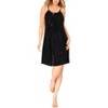 LA LEELA Women's Vacation Wear Casual Short Sundress Summer Vacation Loose Tanks Spaghetti Strap Sundresses 14-16 Black, Tie Dye Design - 3 of 3