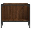 vidaXL Rectangular Coffee Table - Sturdy Engineered Wood and Metal Construction, Side Rack and Shelf for Storage, Brown Oak Finish - 4 of 4