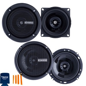 Memphis Audio 1 Pair PRX4 4" Coaxial and 1 Pair PRX602 6.5" Coaxial Power Reference Series Speakers - 1 of 4