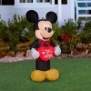 National Tree Company 42" Pre-Lit Inflatable Valentine's Mickey Mouse, LED Lights, Plug-In, Valentine's Day Collection - 2 of 2