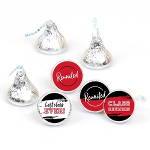 Big Dot of Happiness Reunited Red - School Class Reunion Party Round Candy Sticker Favors - Labels Fits Chocolate Candy (1 sheet of 108) - 1 of 4
