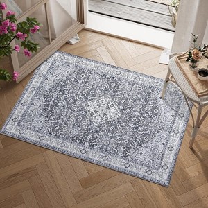 5 * 7ft Persia Style Area Rug, Area RugTROPOW  Vintage Print Large Rug-Machine Washable Stain-Resistant Area Rug - 1 of 4