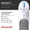Honeywell QuietSet 5 Speed Oscillating Tower Fan White HYF260W: Standing Floor Fan, Quiet Cooling, Programmable Timer - 3 of 4