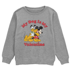 Boy's Mickey & Friends My Dog is My Valentine Sweatshirt - 1 of 3