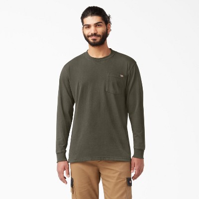 Dickies Heavyweight Long Sleeve Pocket T-shirt, Moss Green (ms