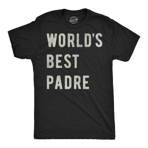 Mens Funny T Shirts Worlds Best Padre Sarcastic Fathers Day Graphic Novelty Tee For Men - Crazy Dog Men's T Shirt Gift for Dad - 1 of 4