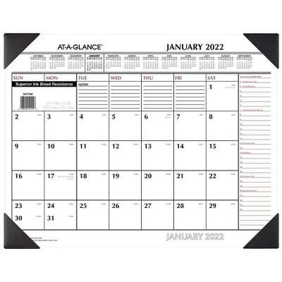 AT-A-GLANCE 2022 17" x 21.75" Monthly Calendar White/Black/Red SK1170-00-22