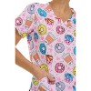 Medichic Scrubs Printed V-Neck Scrub Top - Four Pocket Fashion Scrub Top for Women, Coffee Lover, Small - 4 of 4