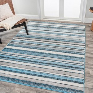Magnolia Beach Strie' Striped Area Rug - JONATHAN Y - 1 of 4