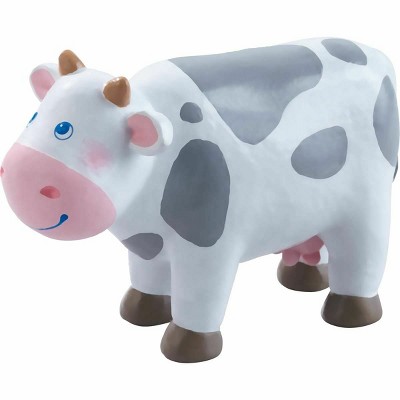 HABA Little Friends Cow - 4.5" Holstein Farm Animal Toy Figure