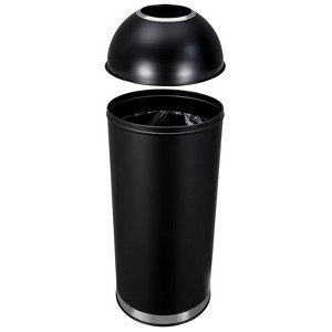 65L/17 Gallon Heavy Duty Stainless Steel Tall Commercial/Kitchen Trash Can, Round Open Top Waste Bin for Indoor and Outdoor - 1 of 4