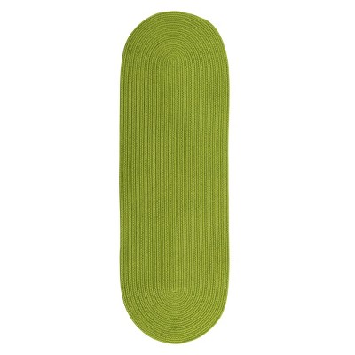 Colonial Mills Boca Raton - Bright Green 2 Ft x10 Ft Runner (Oval) Rug Indoor/Outdoor 100% Polypropylene