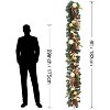 Gaomon Christmas Garland, 6 Ft Artificial Christmas Garland with Lights, Battery Operated Xmas Garland - 2 of 4