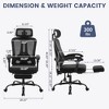 Mesh Ergonomic Office Chair, Home Office Computer Desk Chair with Adjustable Headrest and Backrest, Comfortable Lumbar Support with Wheels 360 Swivel - 2 of 4