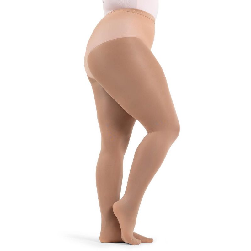 Capezio Women's Ultra Hold Plus Size Footed Tight, 2 of 5