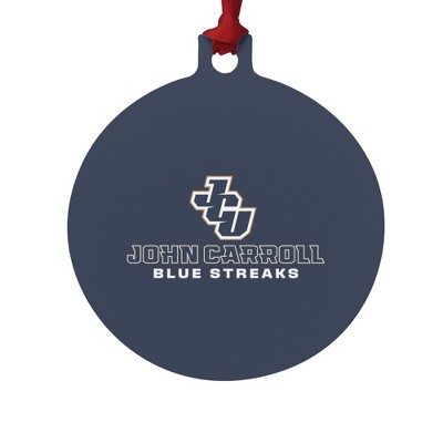 John Carroll University Blue Streaks Logo Aluminum Holiday Christmas Tree Ornament