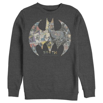 Men's Batman Shield Logo Comic 80th Anniversary Sweatshirt
