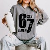 Six Seven Distressed - Women's Lightweight Garment Dyed Sweatshirt - 2 of 4