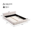 Kumasinova Elegant Chenille Upholstered Bed Frame with Checkerboard Design,Queen/King Size Platform Bed,No Box Spring Required,Beige - 3 of 4