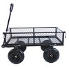Wagon Cart Garden cart trucks make it easier to transport firewood TC1840BKG - 2 of 4