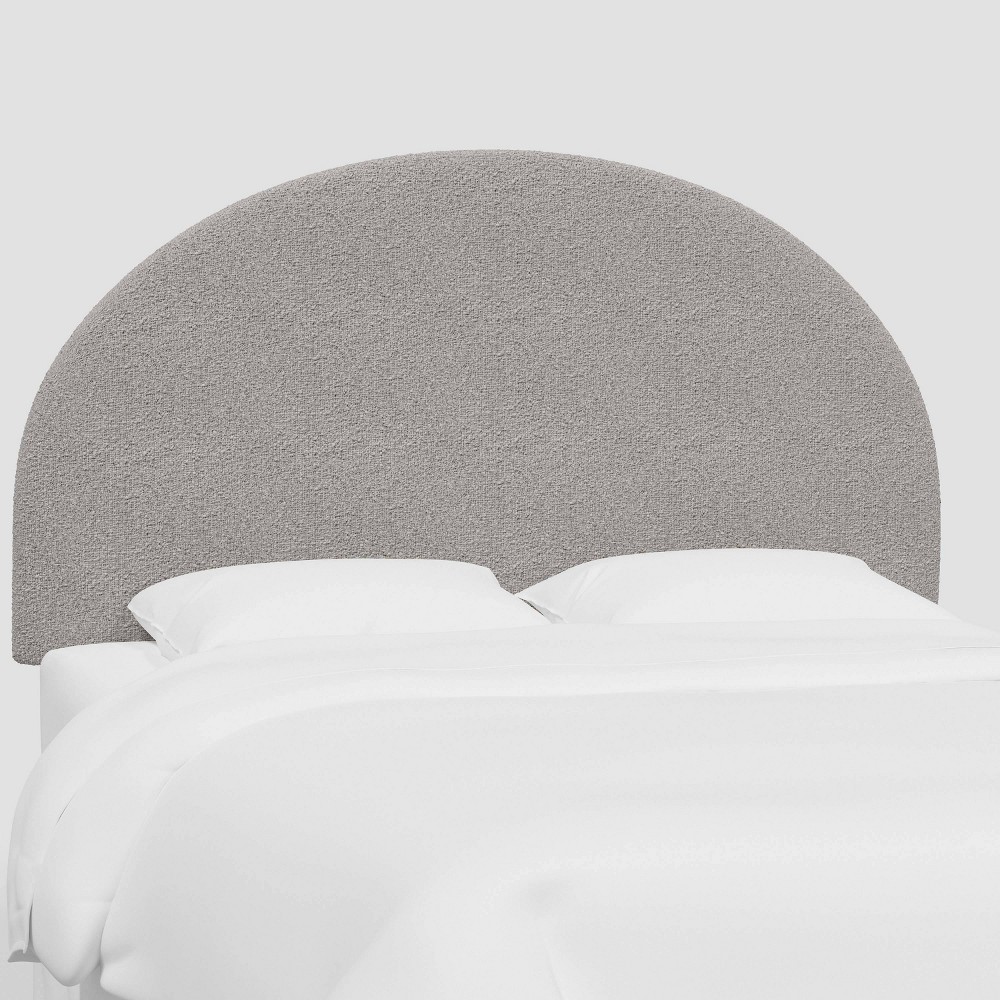 Photos - Bed Frame Adaline Twin Size Upholstered Half-Moon Headboard in Classic Boucle Elephant - Threshold™