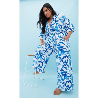 Women's Plus Size Resort Print Pant - print | CITY CHIC
