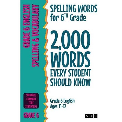 Spelling Words for 6th Grade - by  Stp Books (Paperback)