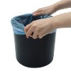 LunaLulinlk 1.5 Gallon Round White Plastic Indoor Step Trash Can for Bathroom - 4 of 4