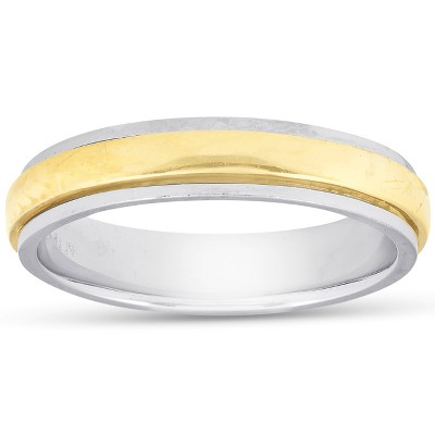 Pompeii3 Ladies Platinum & 14k Gold Two Tone Comfort Fit Wedding