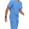 Hey Collection Mens Scrubs Set- V-Neck Scrub Top and Six Pocket Tapered Pant - 4 of 4