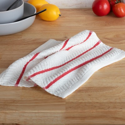Lavish Home 16-Pack Red and White Cotton Dish Cloths