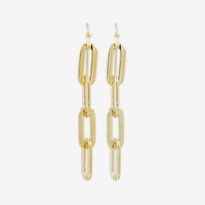 sanctuaire Flat Chain Drop Earrings Gold - 1 of 3