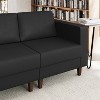 Flash Furniture HERCULES Artemis Upholstered Right Arm Reception Chair, 2 AC Outlets/1 USB/1 USB-C Port and Wood Walnut Legs w/ Adjustable Floor Glide - 2 of 4