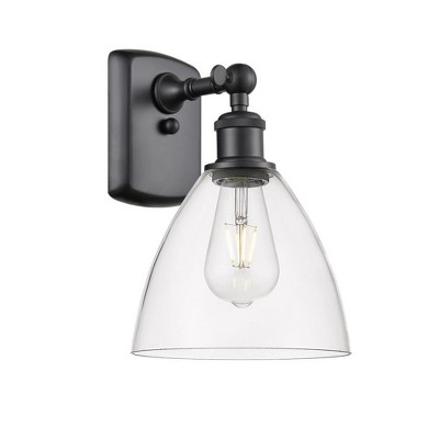 Bristol Glass - 1 Light Wall Sconce In Industrial Style-11.25 Inches Tall and 8 Inches Wide