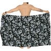 LA LEELA Men's Sarong Bath Trunk Pareo Aloha One Size Midnight All Over Floral - 2 of 3