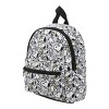 Peanuts Snoopy & Woodstock Fuax Leather 10.6" Gray Mini Backpack - 3 of 4