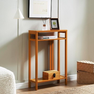 Kings Brand Furniture Wood Console Table with 2 Shelves - Minimalist Entryway Table