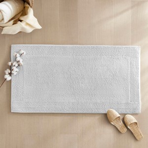 SEVOBAL Bath Rugs and Mats Bathroom Rugs Waffle Style Bath Mats Super Absorbent Non Slip Rubber Reversible Back Bath Rug, Gray, 24"*17"*0.75" - 1 of 4