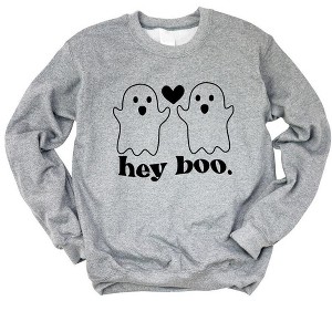 Simply Sage Market Women's Graphic Sweatshirt Ghosts Hey Boo - 1 of 4