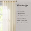 52"x84" Lush Decor Calia Textured Stripe Sheer Window Curtain Panels Neutral Pair - 2 of 4