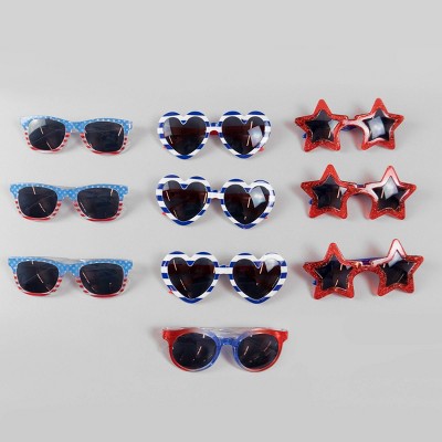 10ct Kids' Sunglasses Red/White/Blue - Bullseye's Playground™