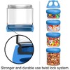 Angel Sar 4-Piece Stackable Food Storage Container Set with Twist Lock Lids, 31 oz BPA-Free Tritan Canisters, Dishwasher Safe, Blue - 4 of 4