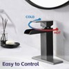 Gulches Bathroom Faucet Single Handle Bathroom Sink Faucets 1 or 3 Hole Solid Vanity Faucet with Deck Plate & Overflow Pop Up Drain Matte, Black - 3 of 4