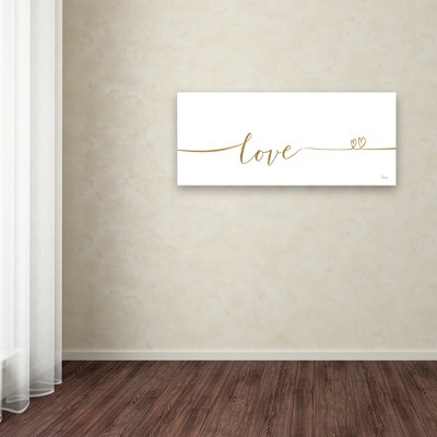 Gold Script Love Quote Canvas Art Print